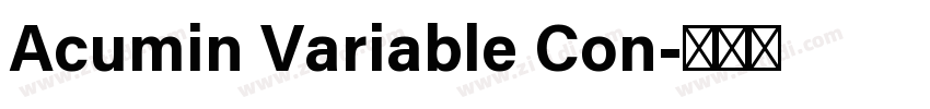 Acumin Variable Con字体转换